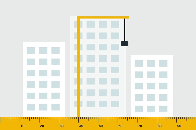 Illustration of multi-floor building construction – building construction in Dwarka, New Delhi